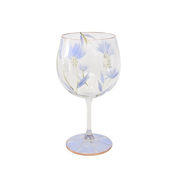 taca para gin cristal pintada a mao mavie azul charm decor