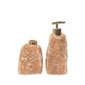 kit lavabo difusor e saboneteira pedra quartzo ambar charm decor a