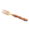 cj 4 garfos de bolo de aco inox ccabo em bambu tulum dourado 16cm charm decor b
