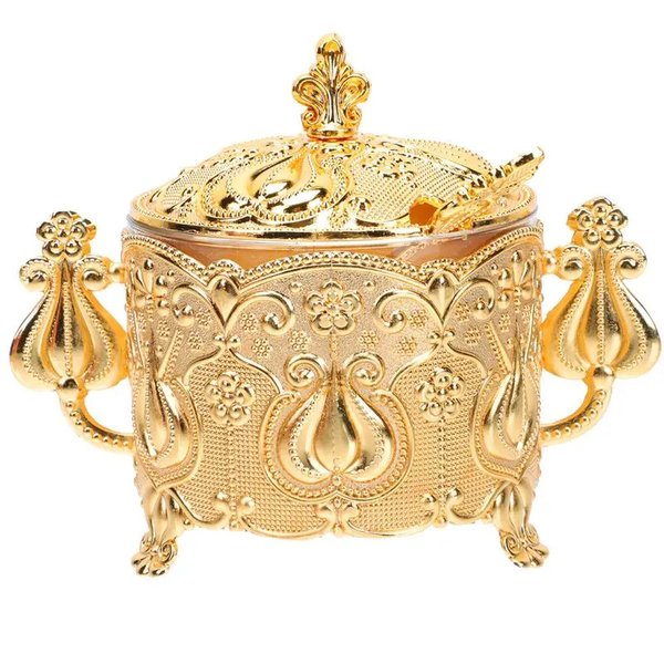 acucareiro de metal dourado 12x16cm kate charm decor a