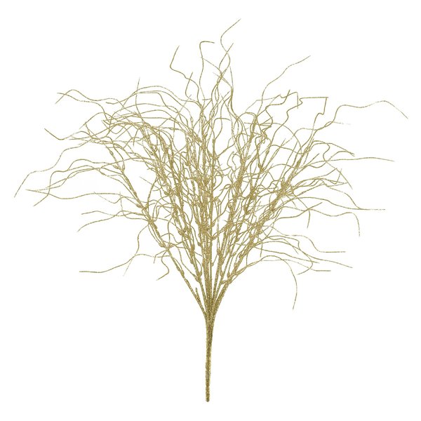 enfeite de natal grass com glitter dourado 50cm charm decor