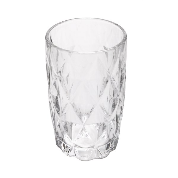 cj 6 copos altos de vidro diamond transparente 350ml lyor 6476 charm decor b