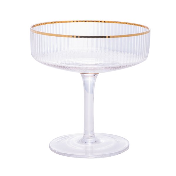 cj 2 tacas de vidro sodo calcico coupe cborda dourada lines 200ml charm decor a