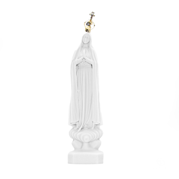 imagem nossa senhora de fatima com coroa ouro g v007 charm decor a