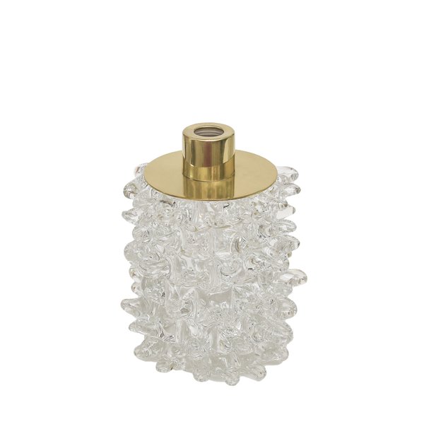 difusor rostratto em cristal murano transparente e metal dourad c715crs charm decor