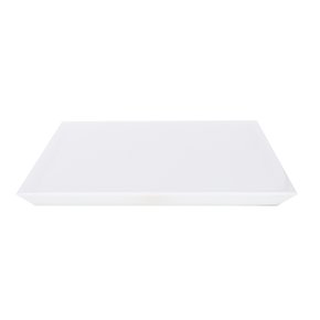 bandeja slim em resina 24x24cm cristal e branco 916248000 charm decor a