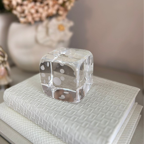 dado decorativo de cristal transparente hk0048 charm decor b