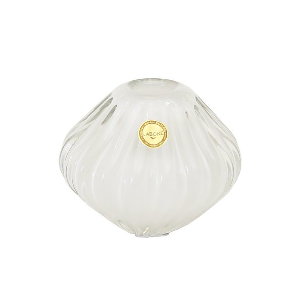 vaso cristal murano harmonie pp quartzo perola charm decor