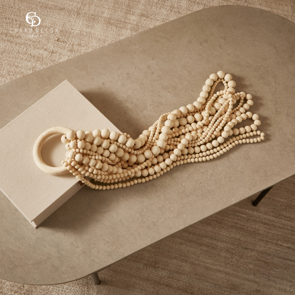 colar de mesa em madeira 7x70x20cm 15953 a