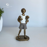 escultura decorativa crianca menino com cachorros 257 524 charm decor b