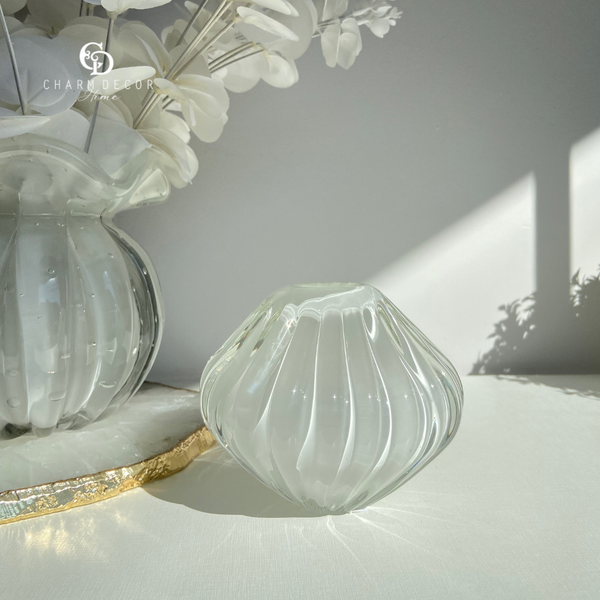 vaso cristal murano harmonie pp quartzo perola 2452pp3660 charm decor b
