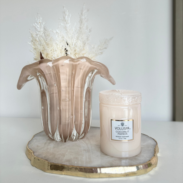 vaso em cristal murano hallein pp champagne charm decor b