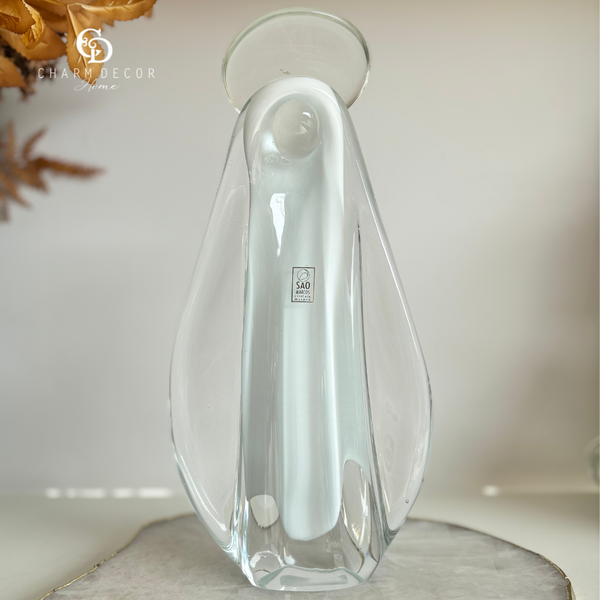 imagem nossa senhora em murano branco m 3259 bc charm decor c