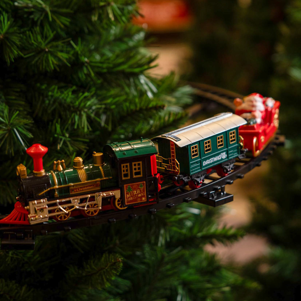 Trem Natalino Para Árvore De Natal 80cm