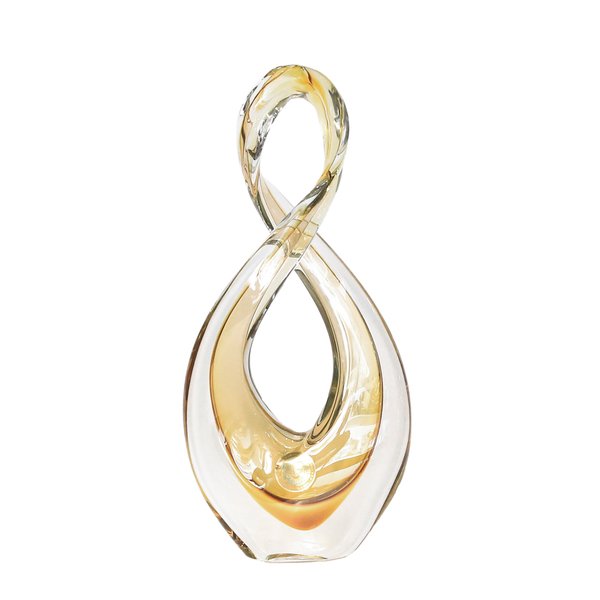 escultura em cristal murano eternal ambar g 4051g3624 charm decor