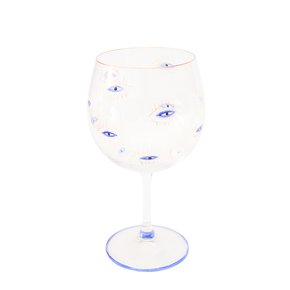 taca para gin cristal pintada a mao olho grego charm decor a