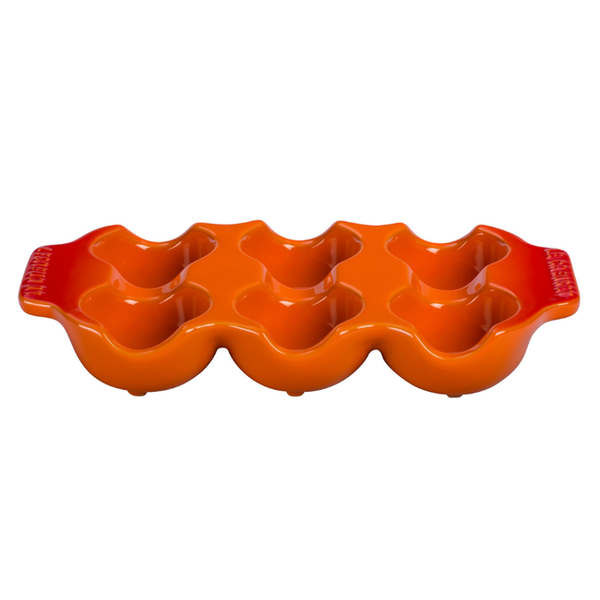 bandeja para 6 ovos laranja