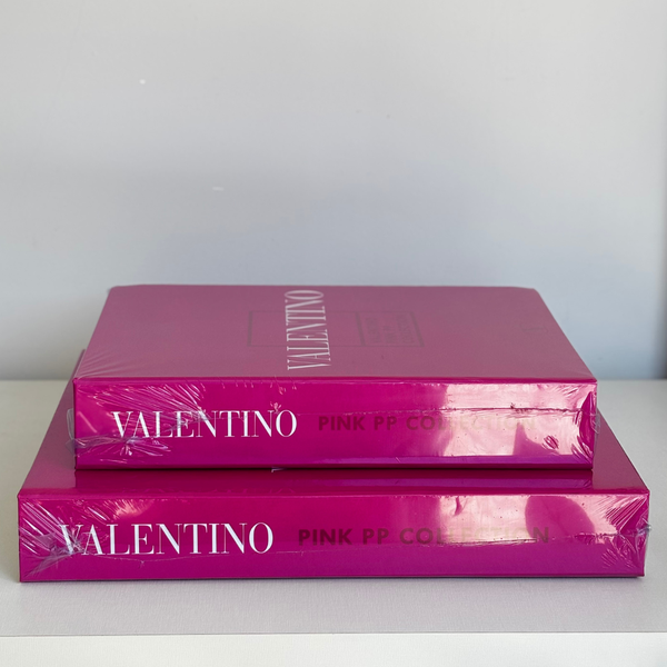 livro caixa g colecao moda valentino pink charm decor c