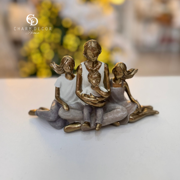 escultura decorativa mae com tres filhos 257 801 charm decor a