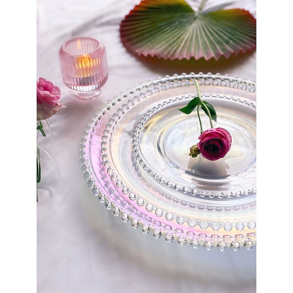 sousplat cristal pearl rainbow 32cm charm decor a