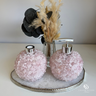 kit lavabo difusor e saboneteira pontas de quartzo rosa e prata kitpontas09 charm decor