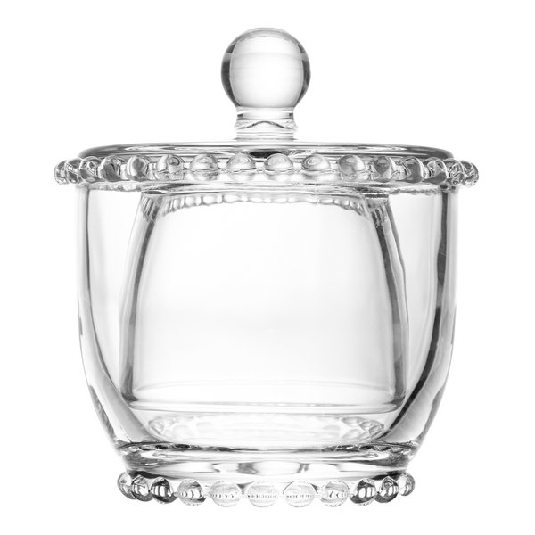 manteigueira francesa de vidro com tampa pearl 10 5x10 5x11cm 20677 charm decor b