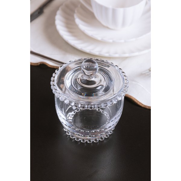 manteigueira francesa de vidro com tampa pearl 10 5x10 5x11cm 20677 charm decor d