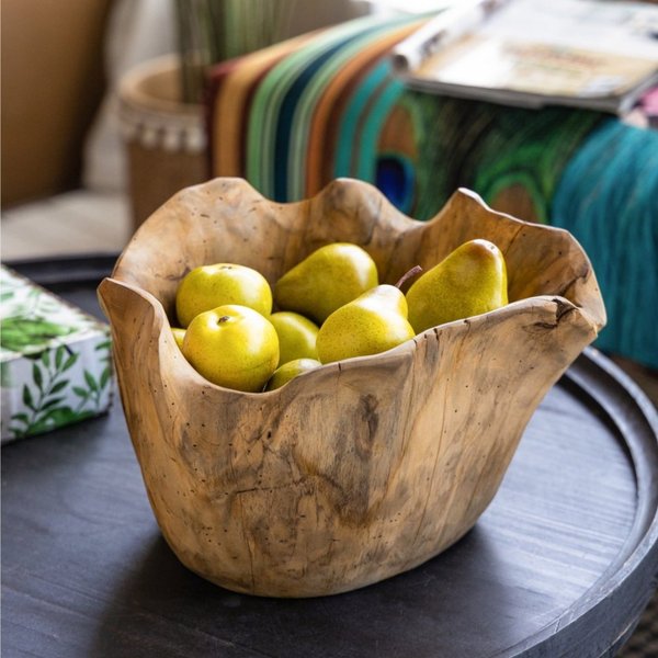 Centro de Mesa Decorativo Madeira Raiz de Teca LR030 Charm Decor